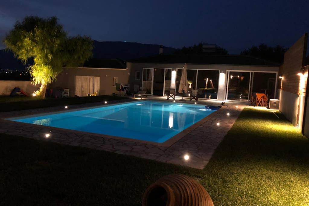 Sunlit Pool House Villa Posidhonia  Bagian luar foto